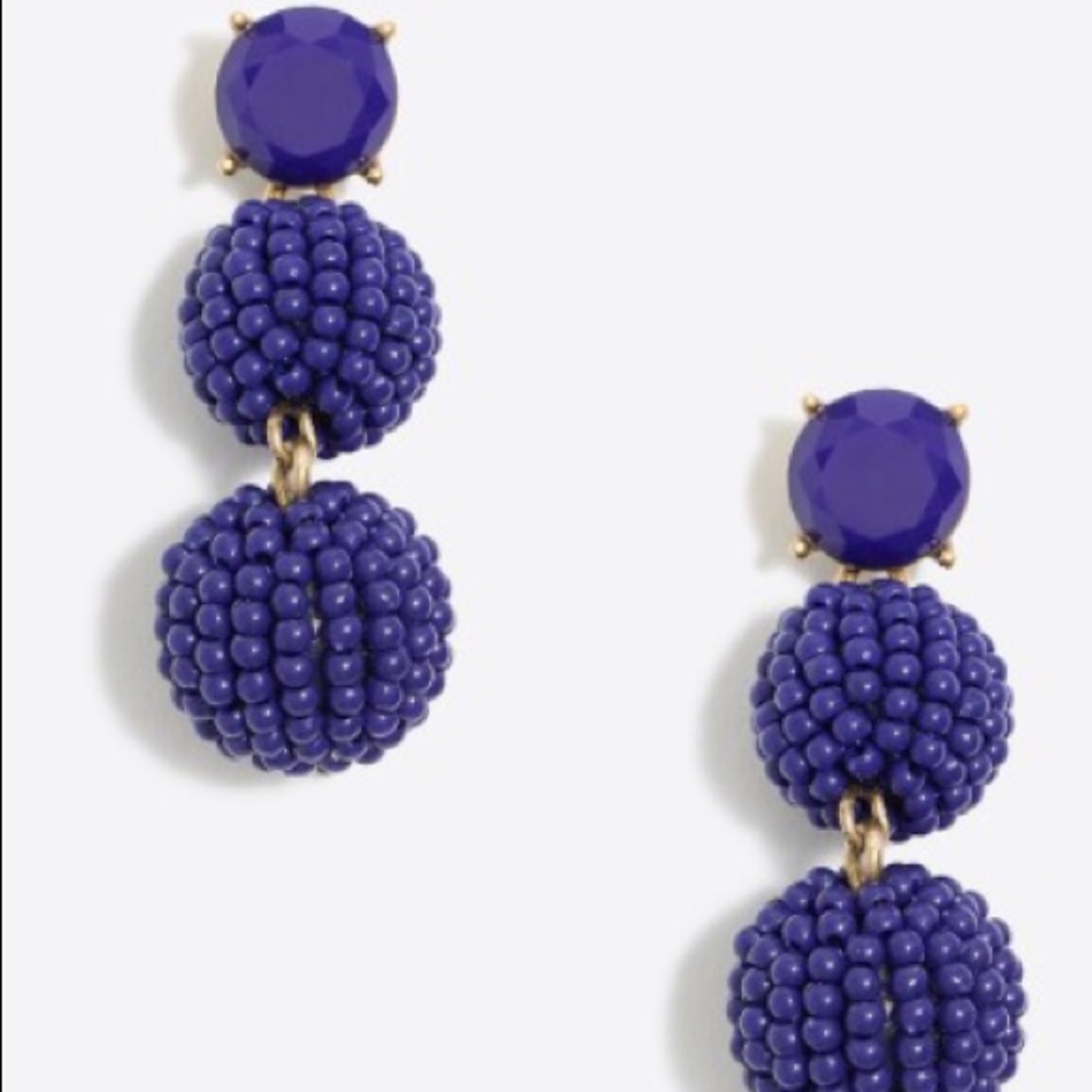 NWT J.Crew 100%Authentic Vivid Sea Earrings - Picture 3 of 3